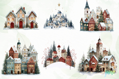 Whimsical Christmas Village Sublimation Product Image 2