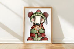 Whimsical Christmas Woodland Animals Clipart Product Image 3