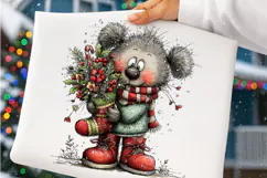 Christmas Woodland Animals Clipart PNG| Whimsical Png Product Image 3