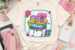 Whimsical Classroom Desk Clipart PNG for School Days Product Image 2