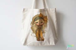 Whimsical Cottagecore Autumn Girls Clipart Bundle Product Image 5