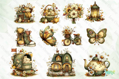 Whimsical Cottagecore Autumn Girls Clipart Bundle Product Image 9