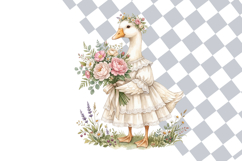 Whimsical Cottagecore Goose PNG Clipart Bundle | 13 PNG Product Image 2