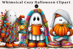 Whimsical Cozy Halloween Clipart Product Image 1