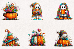 Whimsical Cozy Halloween Clipart Product Image 2