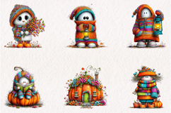 Whimsical Cozy Halloween Clipart Product Image 3