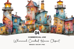 whimsical crooked house clipart Product Image 1