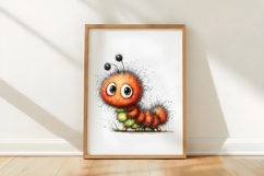 Whimsical Cute Caterpillar PNG Clipart Product Image 3