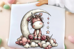 Whimsical Cute Caw Unicorn Clipart Product Image 2