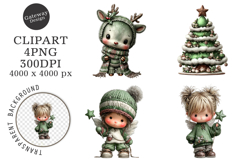 Whimsical Cute Christmas Clipart Product Image 1