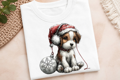 Whimsical Cute Christmas Dog Clipart Product Image 3