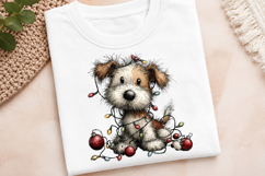 Whimsical Cute Christmas Dog Clipart Product Image 2