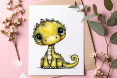 Whimsical Cute Dinosaur Clipart Product Image 2