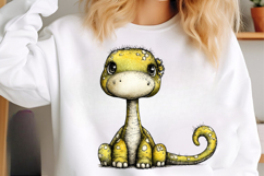 Whimsical Cute Dinosaur Clipart Product Image 3