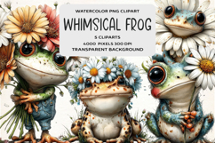 Whimsical Cute Frog Clipart Product Image 1