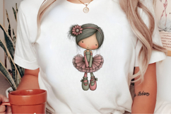 Whimsical Cute Girl Clipart Sublimation Product Image 2
