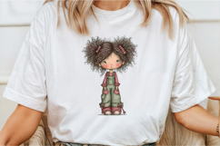 Whimsical Cute Girl Clipart Sublimation Product Image 5