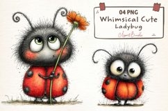 Whimsical Cute Ladybug PNG Clipart Product Image 1