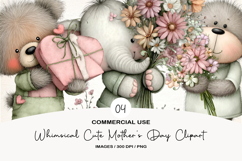 Whimsical Cute Mother's Day Clipart Product Image 1