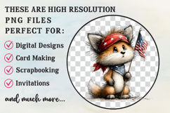 Whimsical Cute Patriotic Animal Clipart Product Image 2