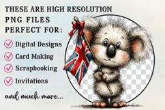 Whimsical Cute Patriotic Koala Clipart Product Image 2