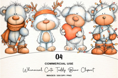 Whimsical Cute Teddy Bear Clipart Product Image 1
