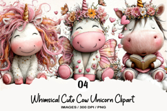Whimsical Cute Unicorn Clipart Product Image 1