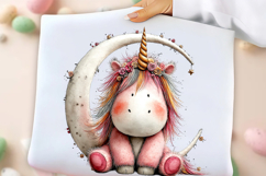 Whimsical Cute Unicorn Clipart Product Image 2