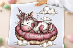 Whimsical Cute Unicorn Clipart PNG Product Image 2