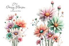 Whimsical Daisy Flower Clipart Product Image 1
