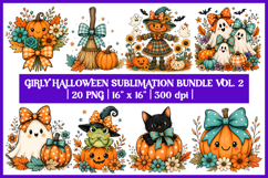 Girly autumn pumpkin sublimation with cute pumpkins Product Image 1