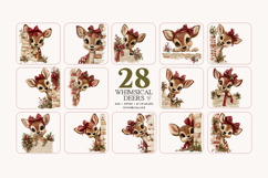 Whimsical Deer Clipart Bundle | 28 PNG Product Image 3