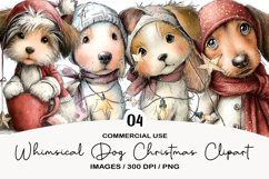 Whimsical Dog Christmas Clipart Product Image 1