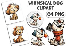Whimsical Dog Clipart Sublimation Product Image 1