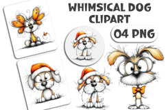 Whimsical Dog Clipart Sublimation Product Image 1