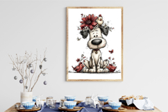 Whimsical Dog Spring Clipart Sublimation Product Image 2