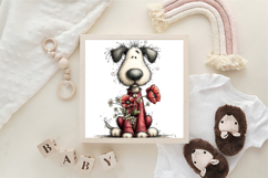 Whimsical Dog Spring Clipart Sublimation Product Image 3