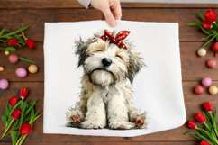 Whimsical Dogs Floral Clipart Product Image 2