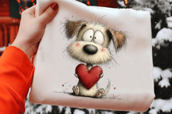 Whimsical Dogs Valentine's Day Clipart Product Image 2