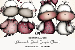 Whimsical Duck Couple Clipart Product Image 1