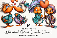 Whimsical Duck Couple Clipart Product Image 1