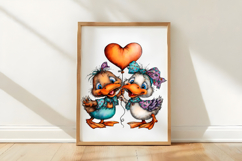 Whimsical Duck Couple Clipart Product Image 3