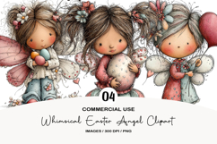 Whimsical Easter Angel Clipart Product Image 1