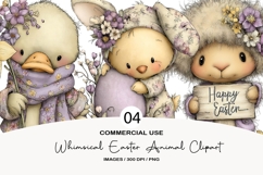 Whimsical Easter animal clipart Product Image 1