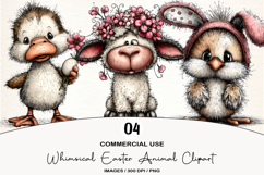Whimsical Easter Animal Clipart Product Image 1