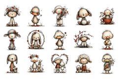 Whimsical Easter Animal Clipart Bundle, Easter Sublimation Product Image 2