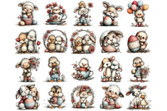 Whimsical Easter Animal Clipart Bundle Product Image 3