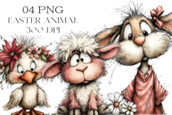 Whimsical Easter Animal PNG Clipart Product Image 1