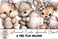 Whimsical Easter Animals Clipart Product Image 1
