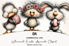 Whimsical Easter Animals Clipart Product Image 1